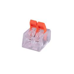 Клемма соединительная Cabeus MX-412 (11399c) (1 полюс, 2 зажима, 0.14–4.0 мм², с рычагом, 10 шт.; аналог WAGO 221-412)