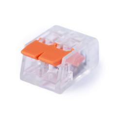 Клемма соединительная Cabeus MX-412 (11399c) (1 полюс, 2 зажима, 0.14–4.0 мм², с рычагом, 10 шт.; аналог WAGO 221-412)