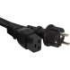 Кабель силовой оконцованный Lanmaster LAN-PP19/SH-1.0-BK (C19–Schuko, 16 A, 3x1.50 мм², 1 м, черный)