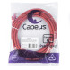 Патч-корд Cabeus PC-UTP-RJ45-Cat.6-3m-RD-LSZH (11178c) (U/UTP, CAT.6, LSZH, 3 м, красный)