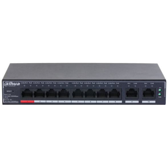 Коммутатор Dahua DH-SG4010P (8 x RJ45 1G, PoE 110 W)