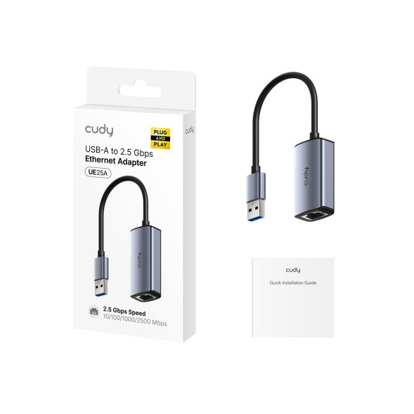 Сетевой адаптер Cudy UE25A (RJ45 2.5 Gbps, USB 3.0 Type A)
