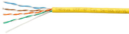 Кабель Cabeus UTP-4P-Cat.5e-SOLID-YL-25 (7251c-7) (U/UTP, CAT.5E, PVC, 25 м, желтый)