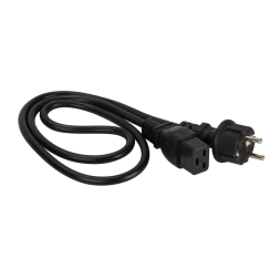 Кабель силовой оконцованный Lanmaster LAN-PP19/SH-5.0-BK (C19–Schuko, 16 A, 3x1.50 мм², 5 м, черный)