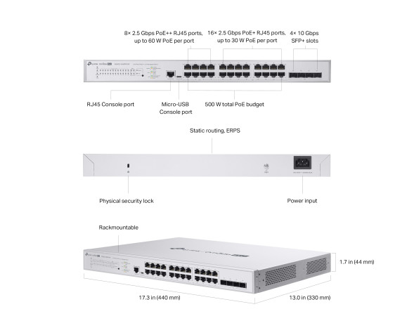 Коммутатор TP-Link Omada Pro S5500-24MPP4XF