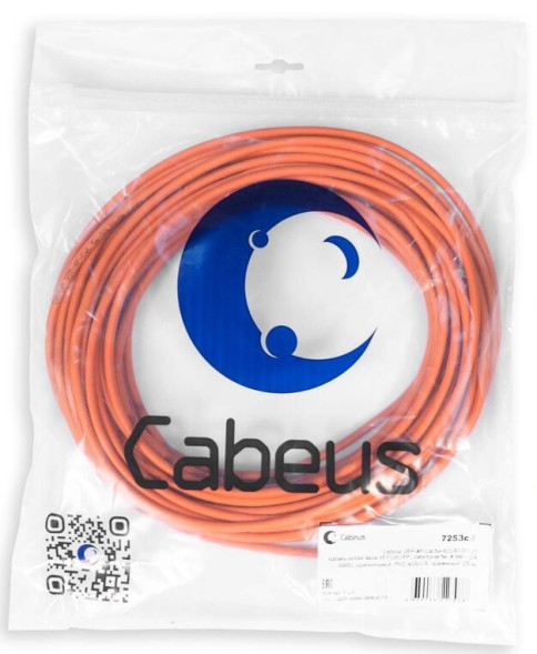 Кабель Cabeus UTP-4P-Cat.5e-SOLID-OR-25 (7253c-7) (U/UTP, CAT.5E, PVC, 25 м, оранжевый)