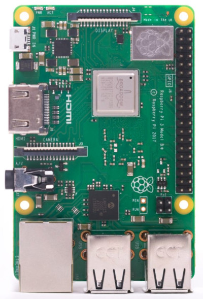 Микрокомпьютер Raspberry Pi 3 Model B+ (BCM2837B0 @ 1400 MHz Quad Core / 1 GB RAM)