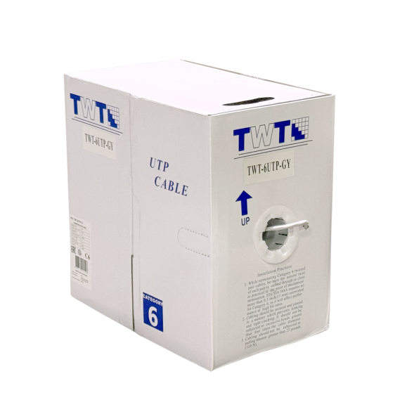 Кабель витая пара Lanmaster TWT-6UTP-GY (U/UTP, CAT.6, PVC, 305 м, серый)
