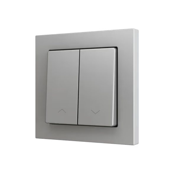 KNX-кнопка Zennio ZS55 ZS552PB2SS (Серебро, Жалюзи)
